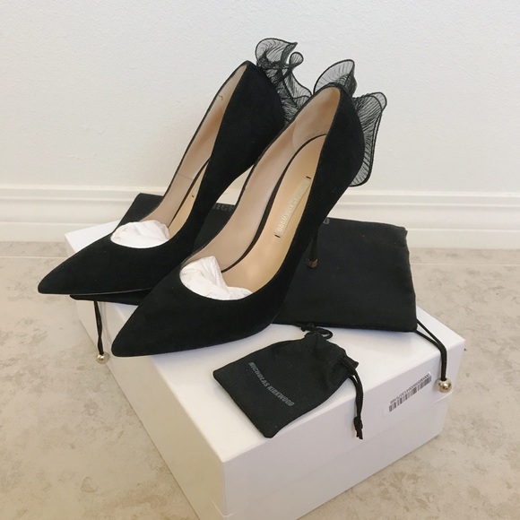 Nicholas Kirkwood ruffle suede pumps 7 37 - Picture 2 of 7